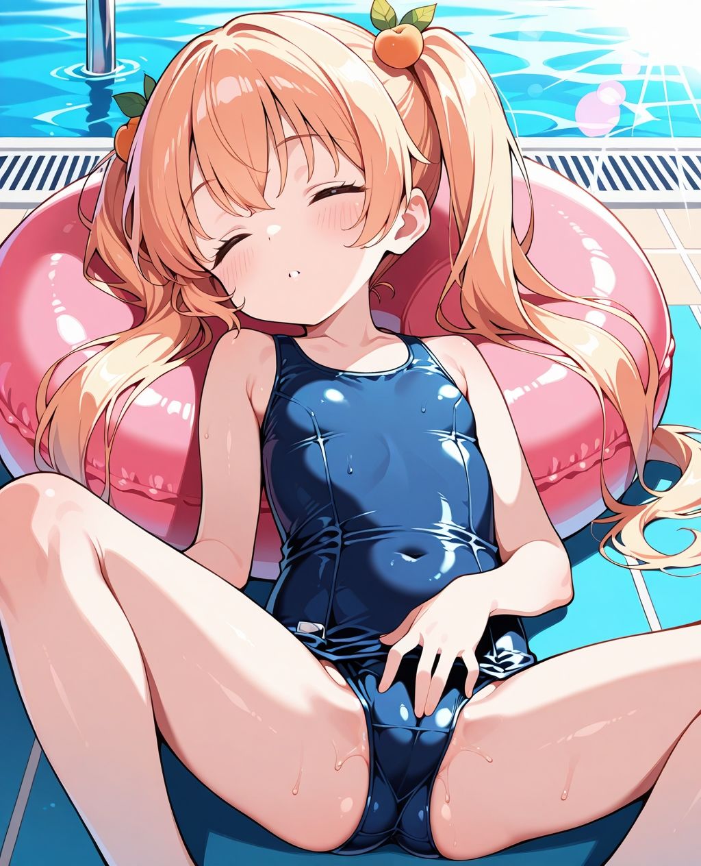 サンプル画像1:スク水パラダイス☆プールサイドでうたた寝編(カズン) [d_591095]