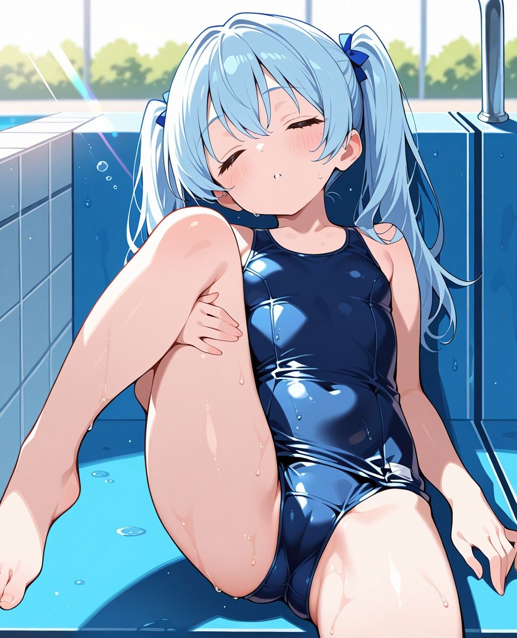 スク水パラダイス☆プールサイドでうたた寝編 画像3