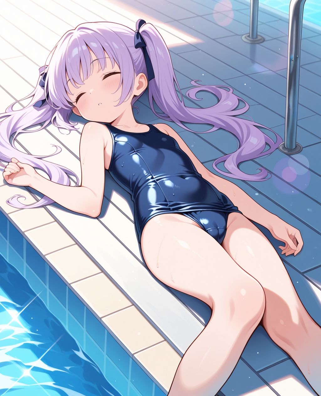 サンプル画像4:スク水パラダイス☆プールサイドでうたた寝編(カズン) [d_591095]