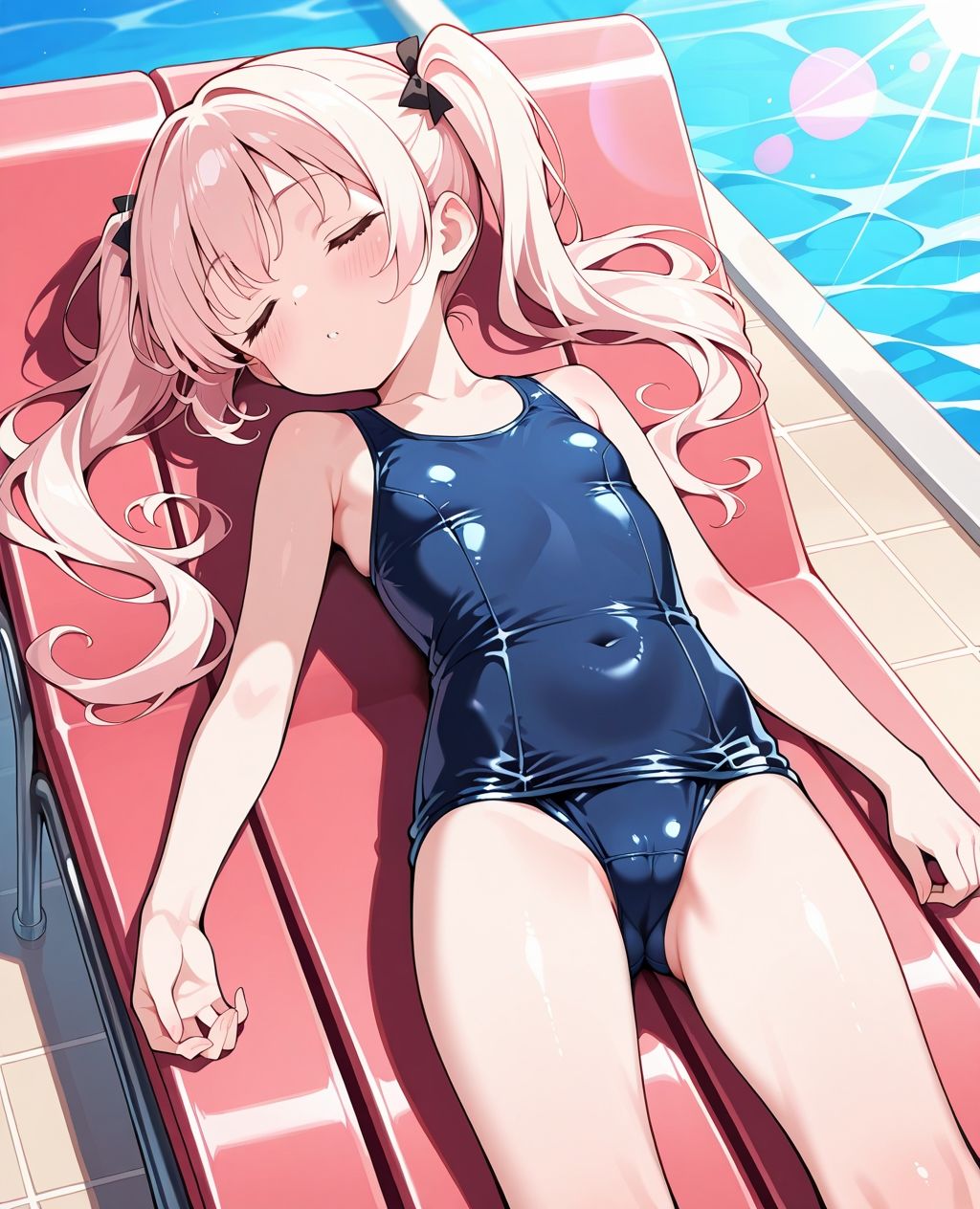 スク水パラダイス☆プールサイドでうたた寝編 画像8