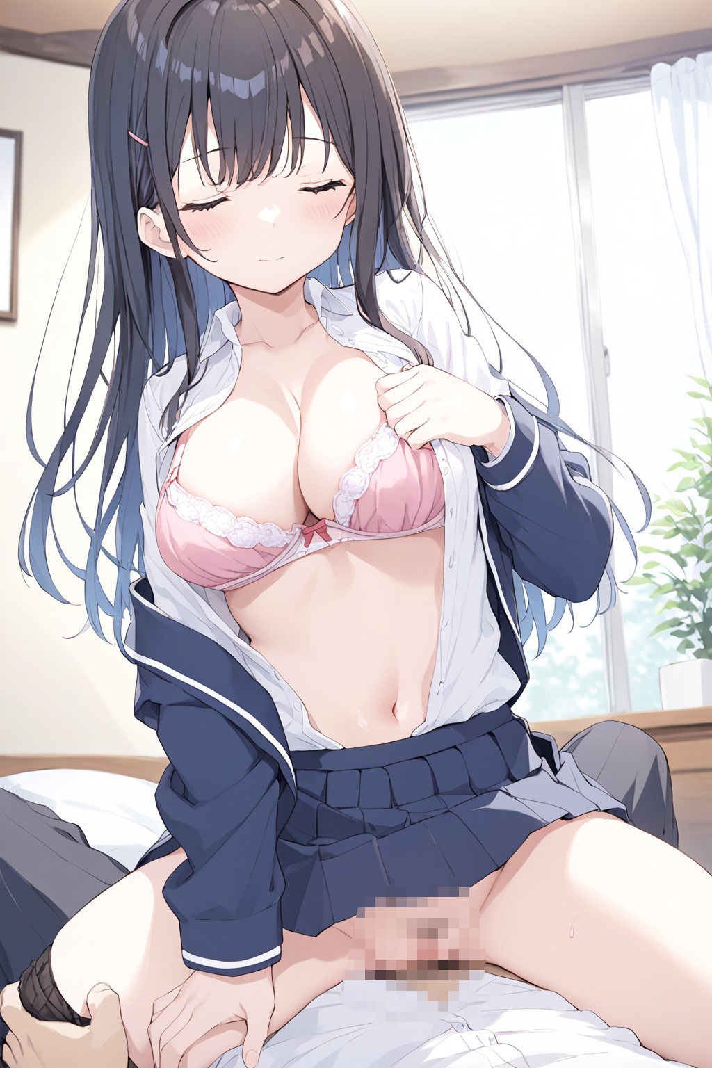 清楚系女子校生とナカ出しセックス 画像2