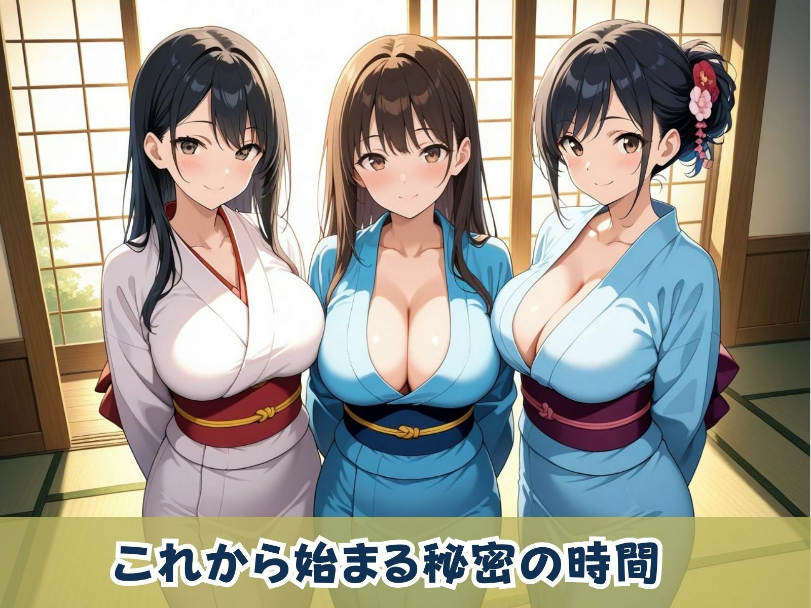 サンプル画像2:学園ハーレム性活〜茶道部の着物美少女編〜(性癖の館) [d_591140]