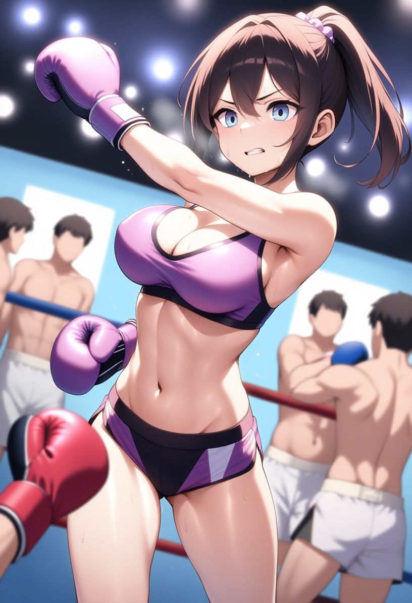 サンプル画像2:女子ボクシング美少女AIイラストコレクション1 立ち絵編(温泉たまご) [d_591161]