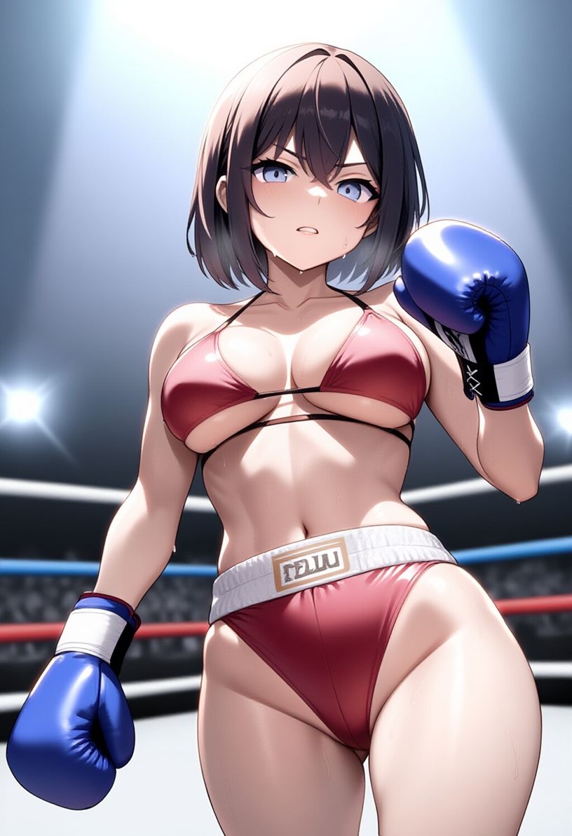 サンプル画像3:女子ボクシング美少女AIイラストコレクション1 立ち絵編(温泉たまご) [d_591161]