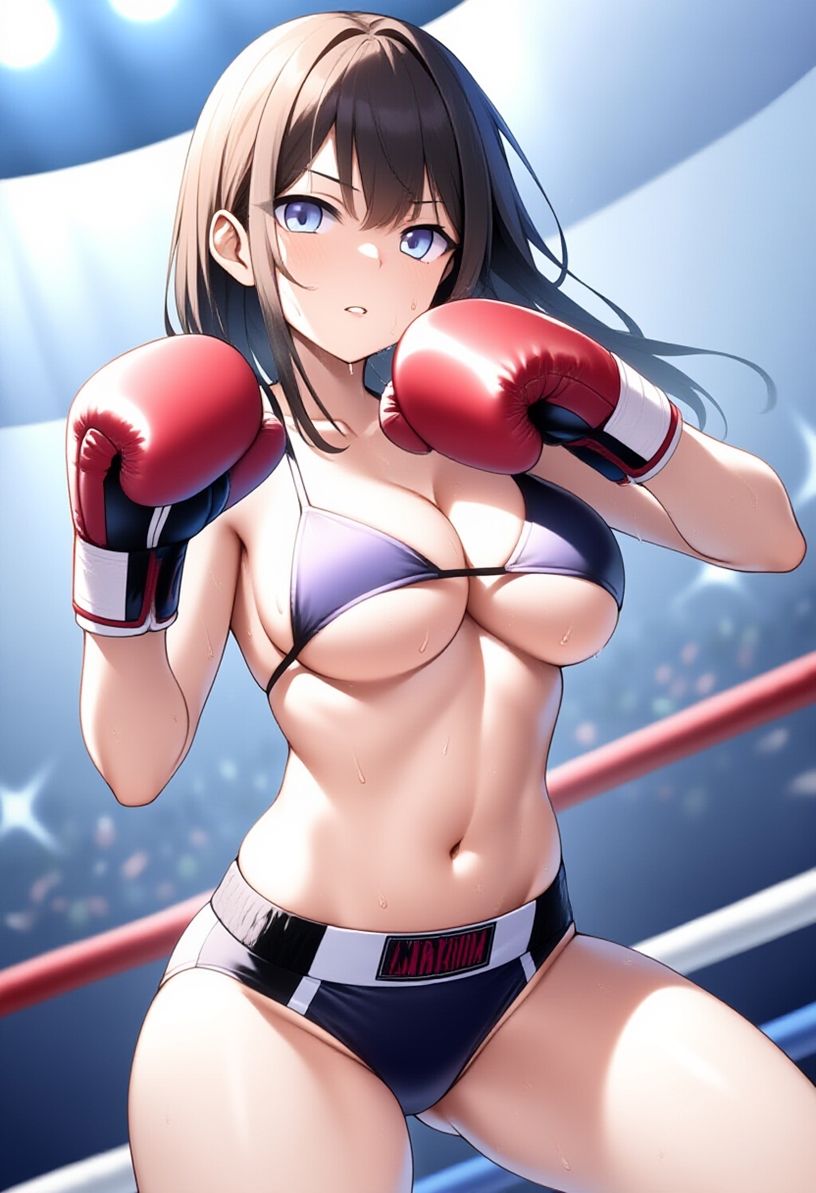 サンプル画像4:女子ボクシング美少女AIイラストコレクション1 立ち絵編(温泉たまご) [d_591161]