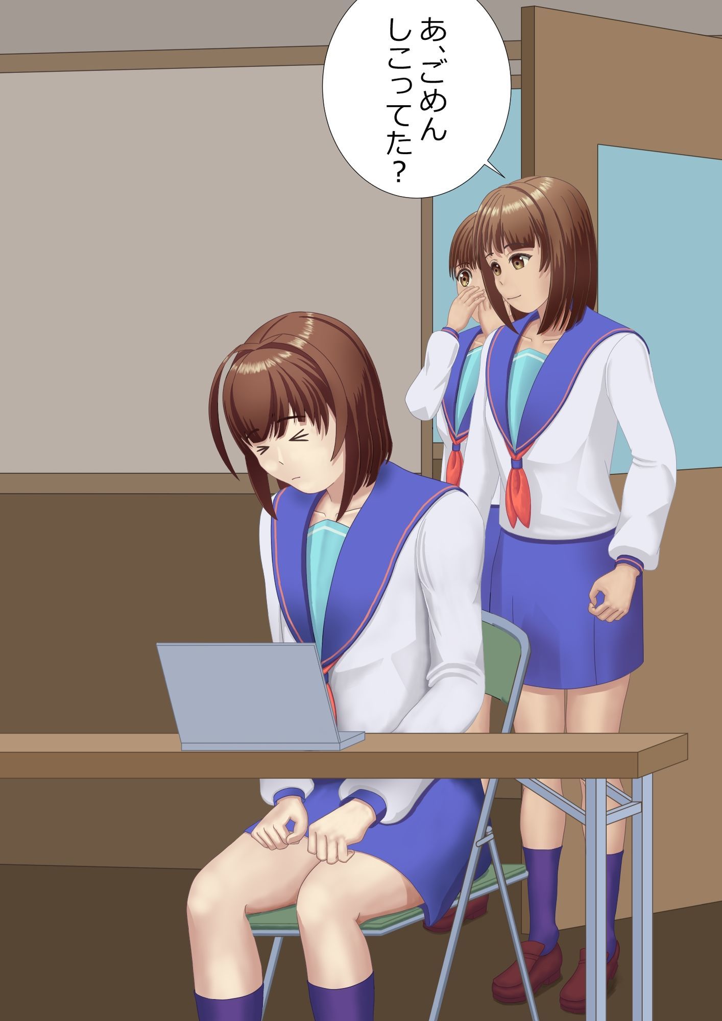 サンプル画像4:学校でオナニーしているところを目撃された男の娘(TrapCat香房) [d_591176]