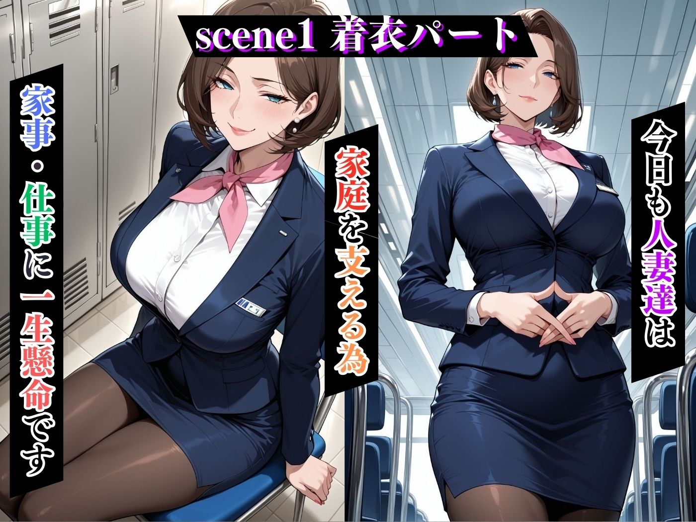 サンプル画像4:肉感人妻種付け〜むちむちキャビンアテンダント 淫乱ファーストクラス〜(ワーテルLab) [d_591193]