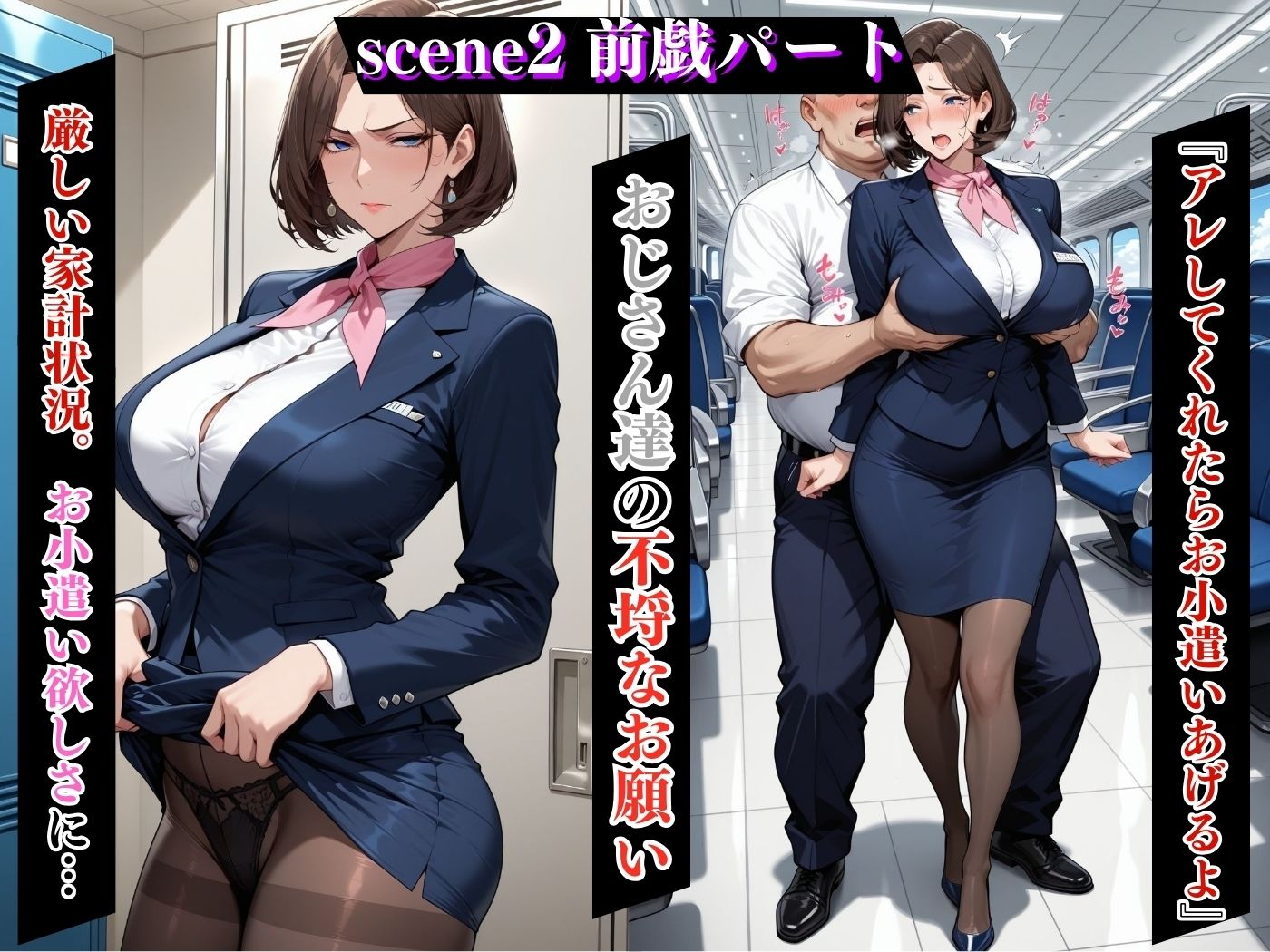 サンプル画像5:肉感人妻種付け〜むちむちキャビンアテンダント 淫乱ファーストクラス〜(ワーテルLab) [d_591193]