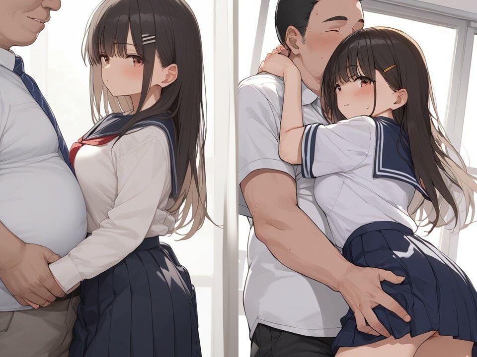 サンプル画像1:中年教師と巨乳生徒(AIマジカルタウン) [d_591337]