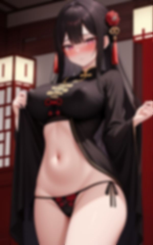 綺麗な形の爆乳で色仕掛けしてくるチャイナ美人コスプレイヤー 画像1