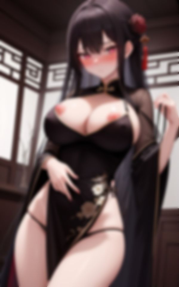 綺麗な形の爆乳で色仕掛けしてくるチャイナ美人コスプレイヤー 画像5