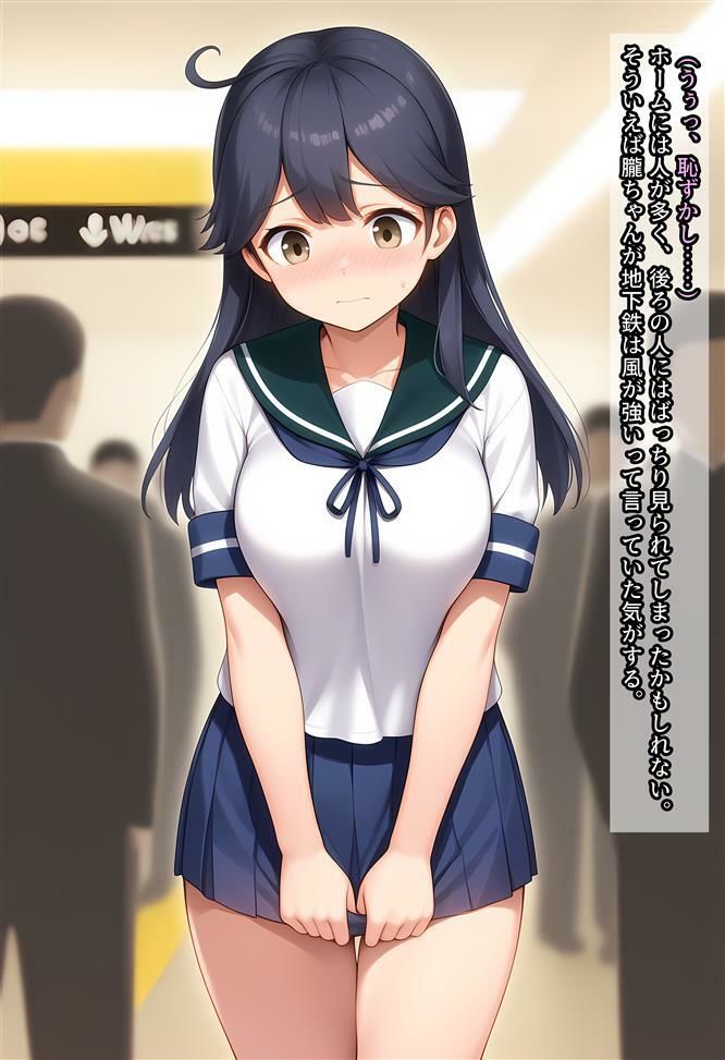 サンプル画像2:潮ちゃんが電車で痴○される話(相田ナリラ) [d_591545]