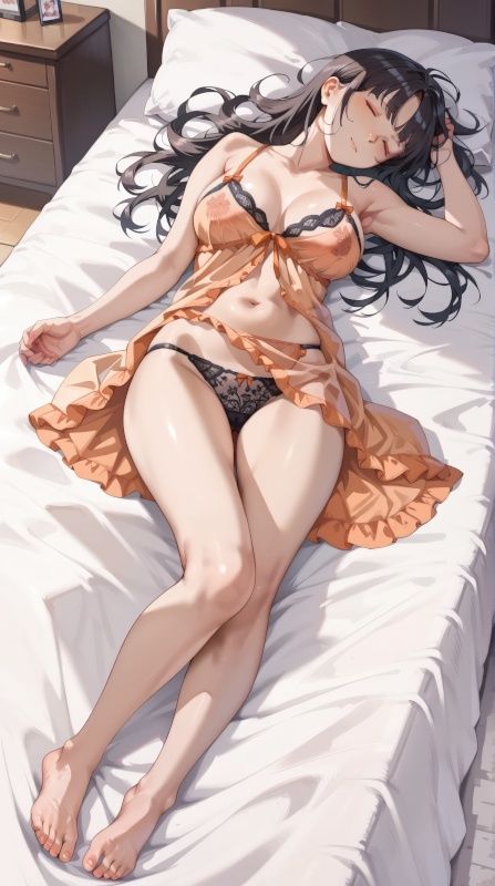 無防備すぎる義母の寝姿 - ランジェリー編 - 画像1