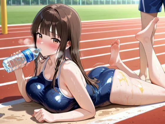 サンプル画像6:スク水で通学してみた 〜視線と密着ピチピチで濡れていく、女子校生のはじめて〜(フエラムネ出版) [d_591636]