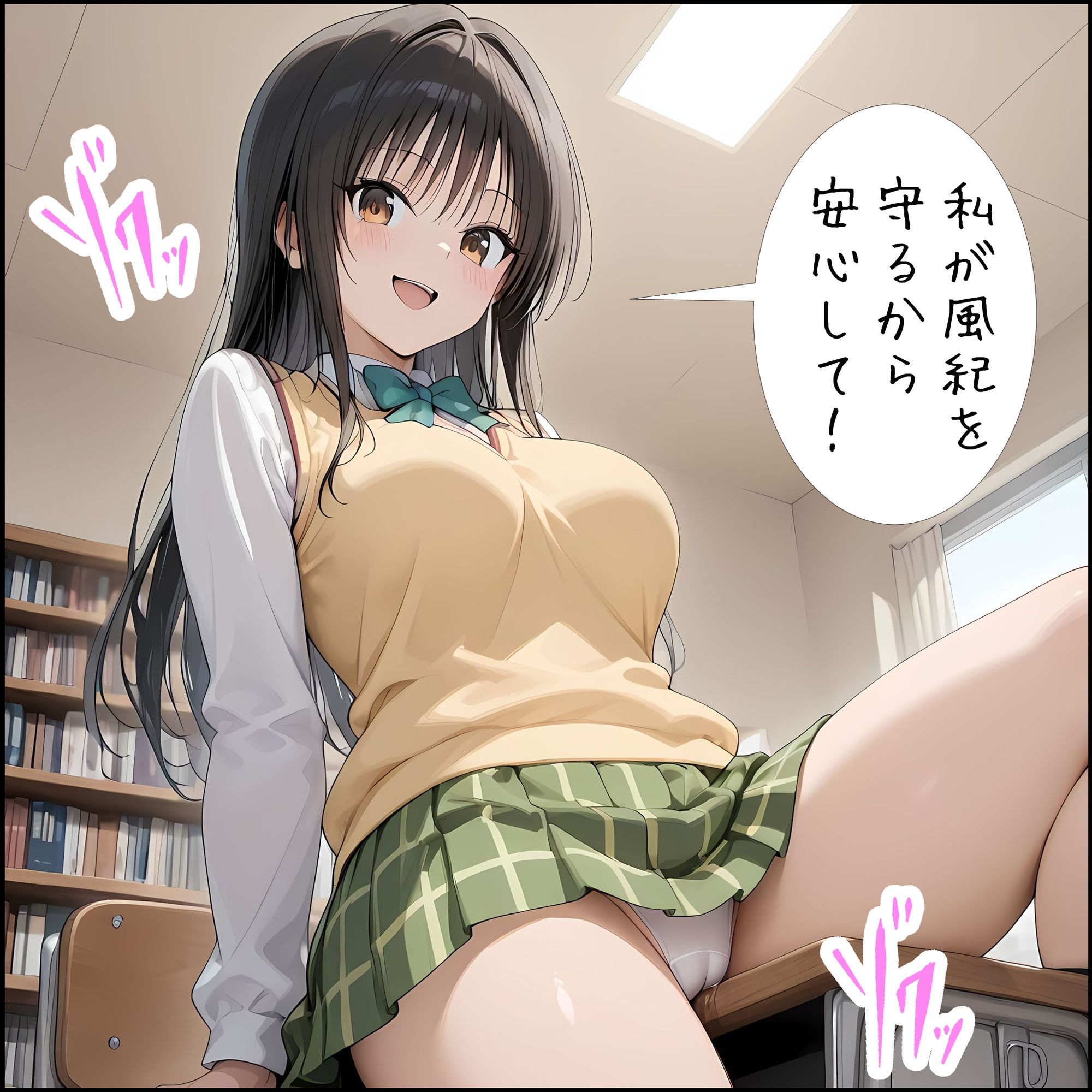 【エロ漫画】私が風紀を守るから、安心して!1