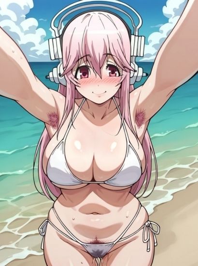 サンプル画像1:アソコが毛深いすーぱーそに子から送られてきた自撮り写真(剛毛工房) [d_591758]