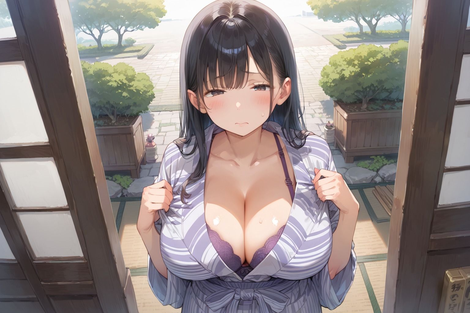 人妻と温泉で浮気SEX 画像1
