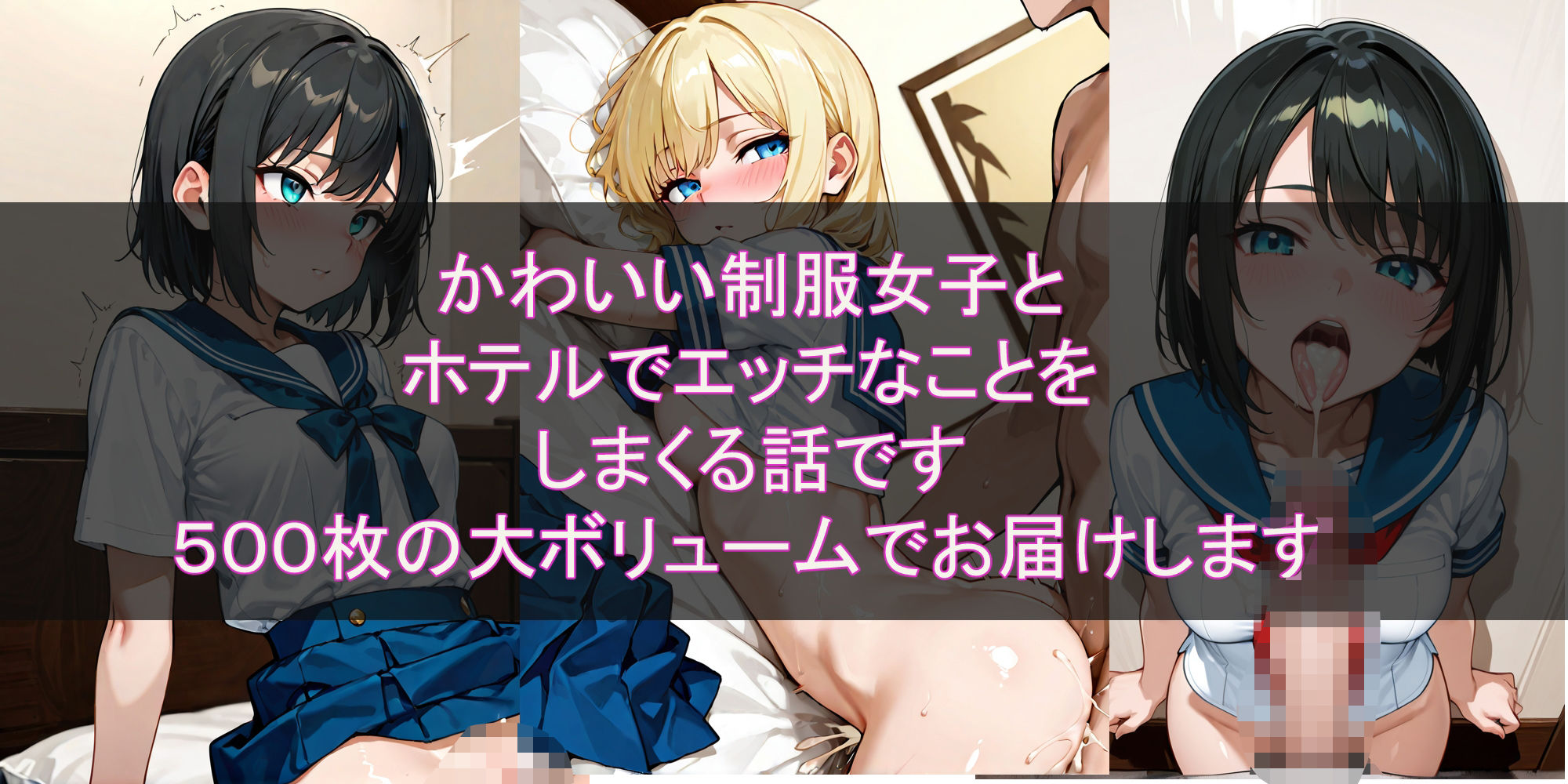 サンプル画像1:制服女子とホテルでエッチしまくった話(ねここ) [d_591988]