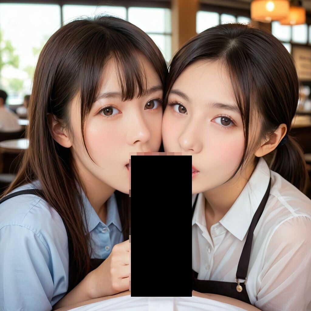 サンプル画像5:いろんな場所でハーレムフェラしてもらっちゃったぞ(AI美エロ) [d_591995]