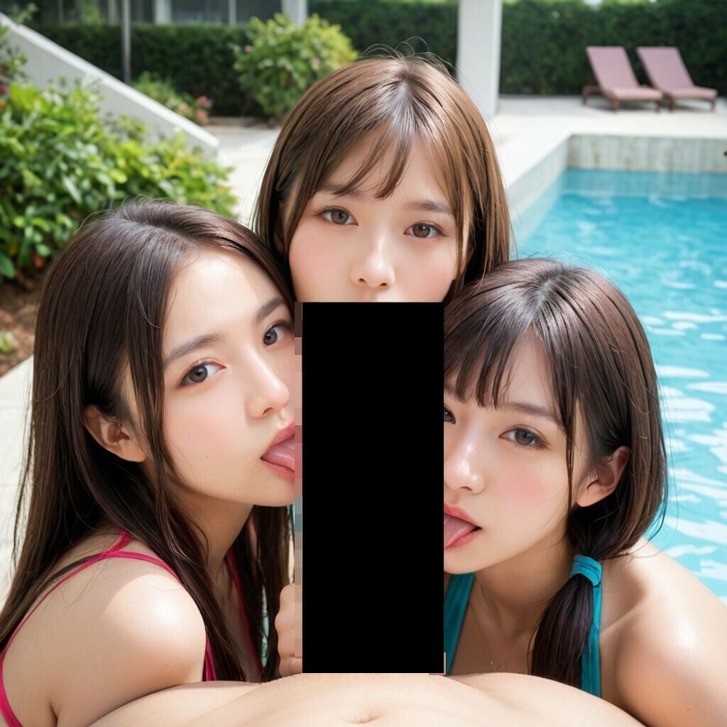 いろんな場所でハーレムフェラしてもらっちゃったぞ 画像9