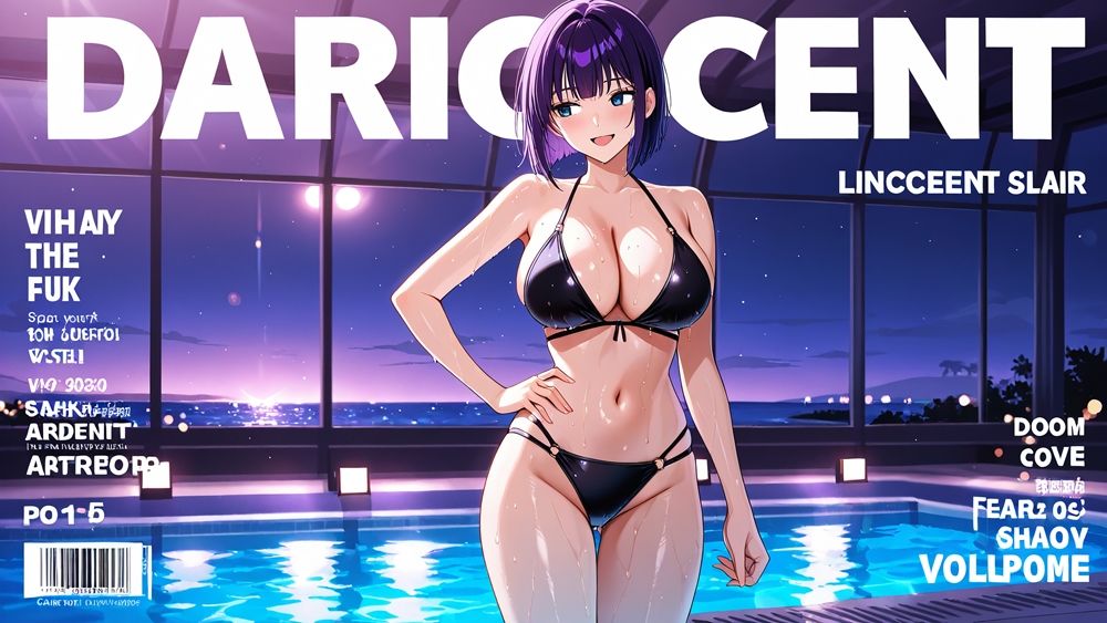 サンプル画像3:巨乳銀髪モデルと紫髪美女がカメラマンとホテルで中出し撮影会【4K】【400枚収録】(御一堂) [d_592045]