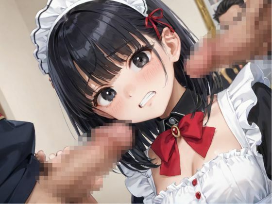 黒髪スレンダー性処理使用人が中出し3P奉仕で絶頂堕ち 画像8