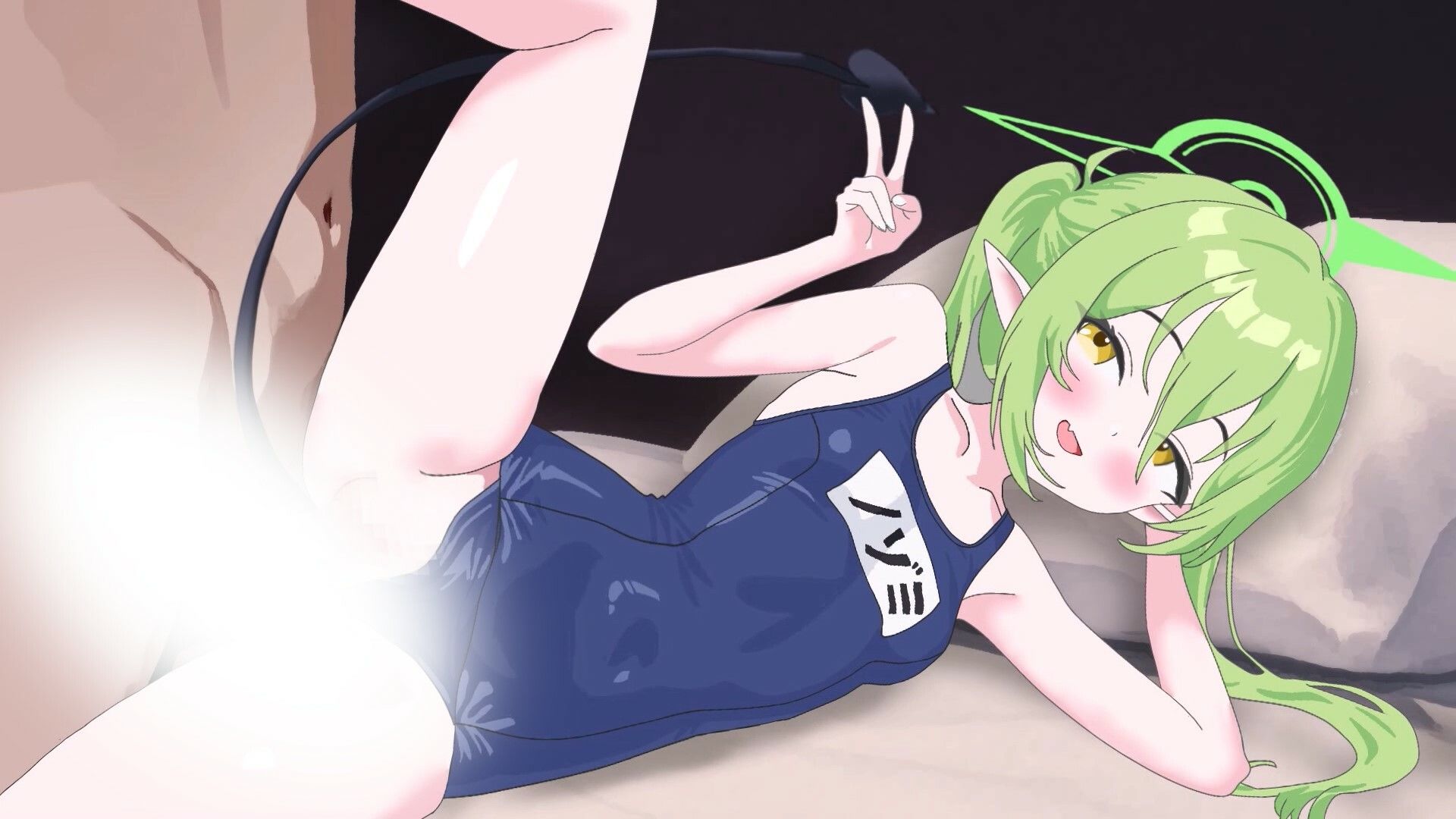 サンプル画像3:【Live2Dアニメ】スクール水着のシュポ〇キ 〜スク水ノゾミにわからせ中出しエッチ〜(サクナシモーション) [d_592208]