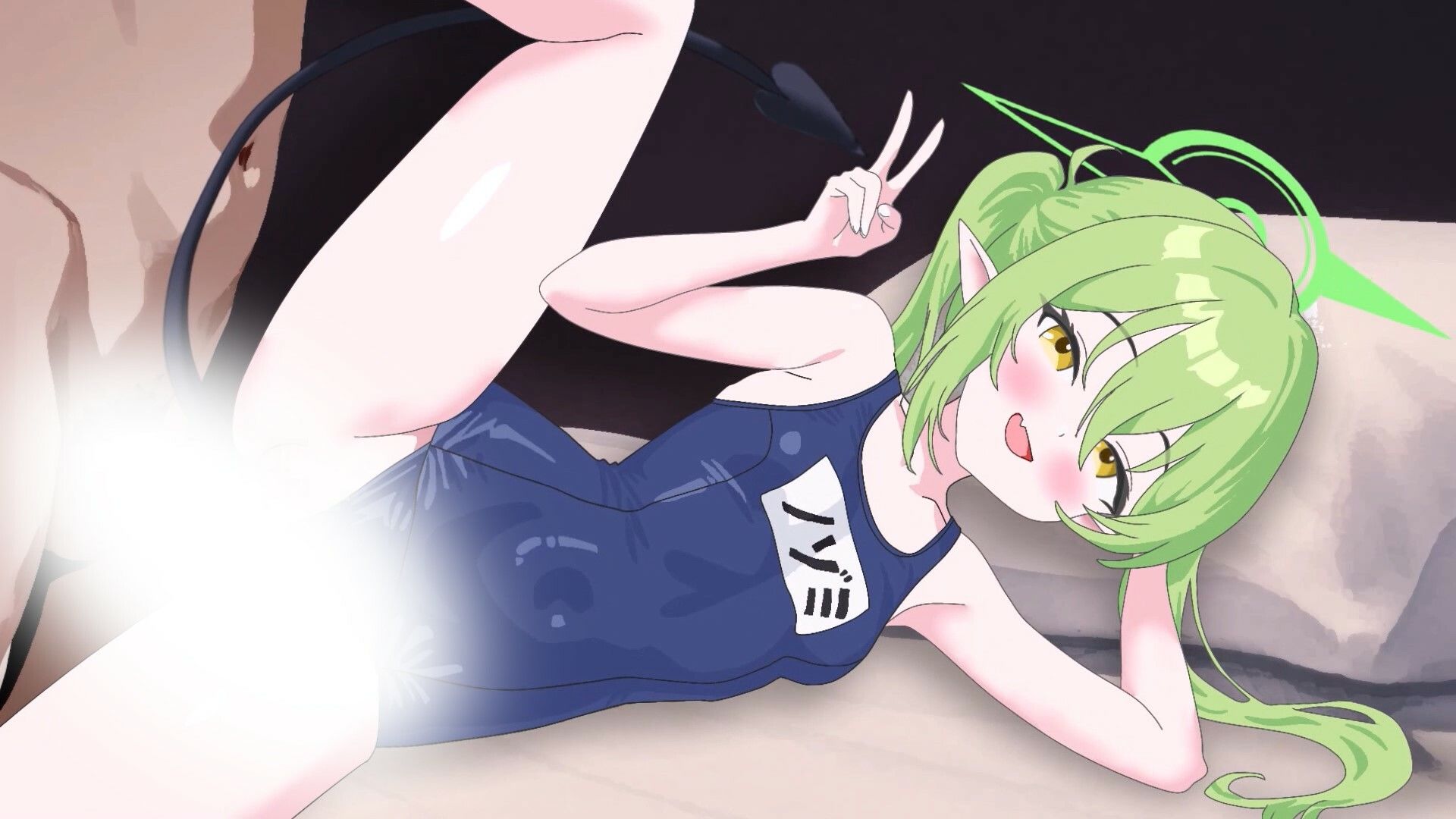 サンプル画像4:【Live2Dアニメ】スクール水着のシュポ〇キ 〜スク水ノゾミにわからせ中出しエッチ〜(サクナシモーション) [d_592208]