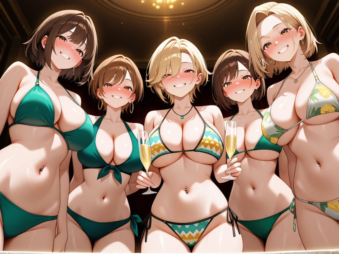 サンプル画像1:ビッチなギャル プールで誘惑中出しハーレム(むっちぃぱい) [d_592213]