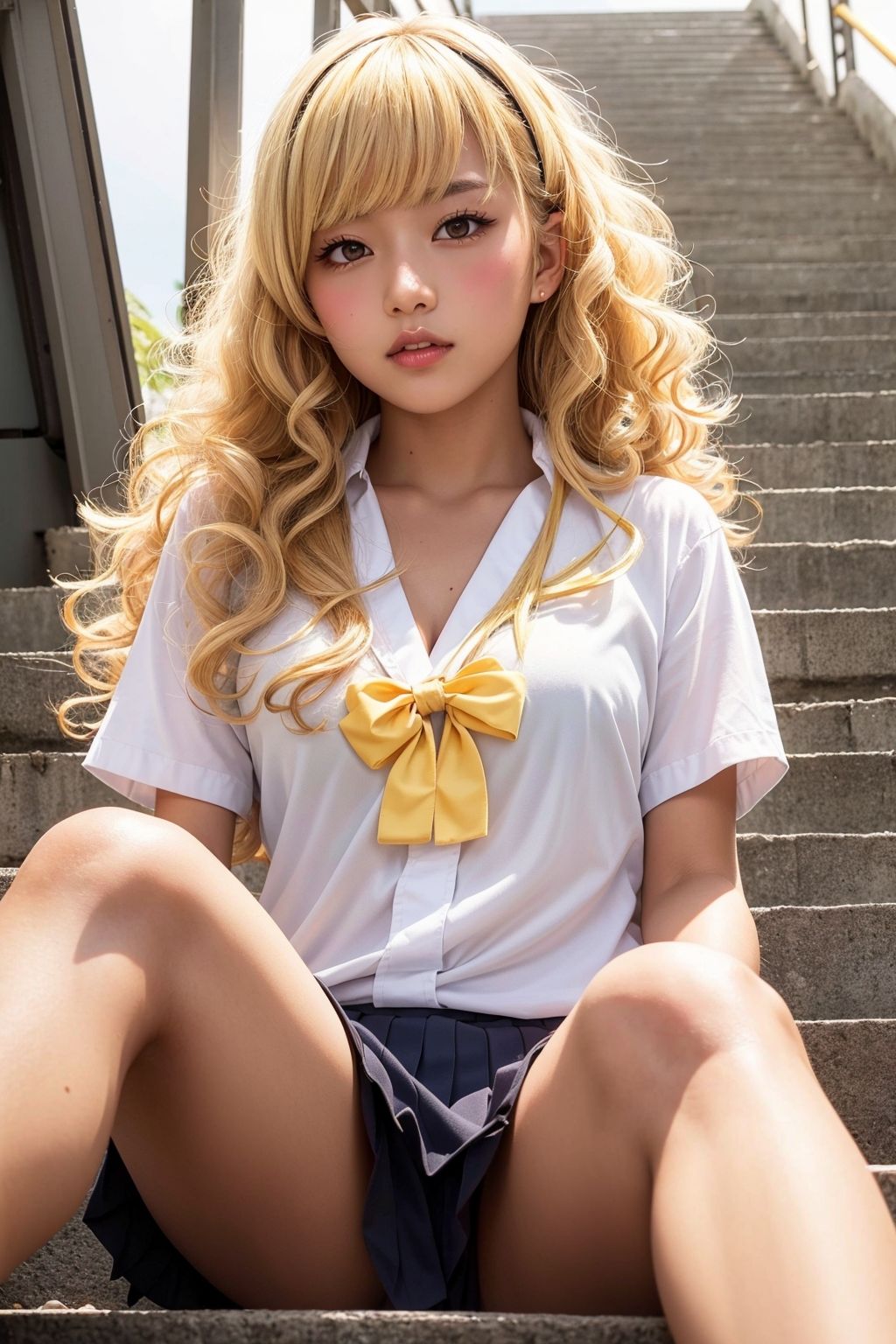 脱衣の天使たち キュートなロングカーリー 日焼けギャル編 画像2
