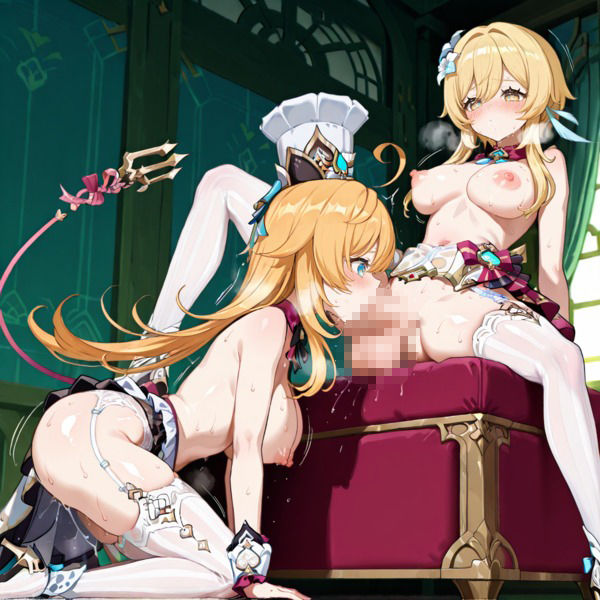 ほ〇る×エ〇コフィエ ふたなり百合CG集 画像5