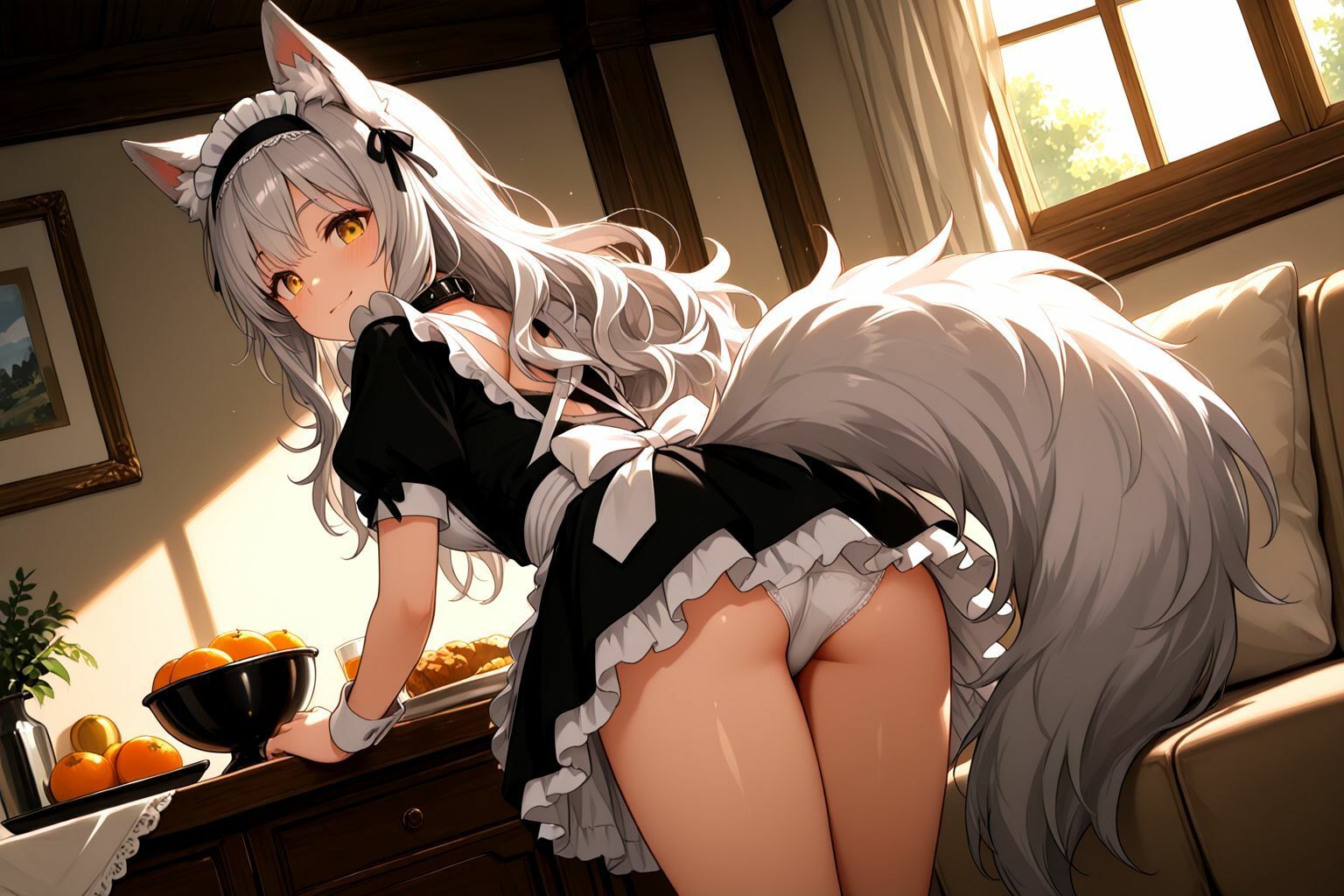 サンプル画像2:うちのえっちな専属ウルフメイドさん(しこしこ) [d_592339]