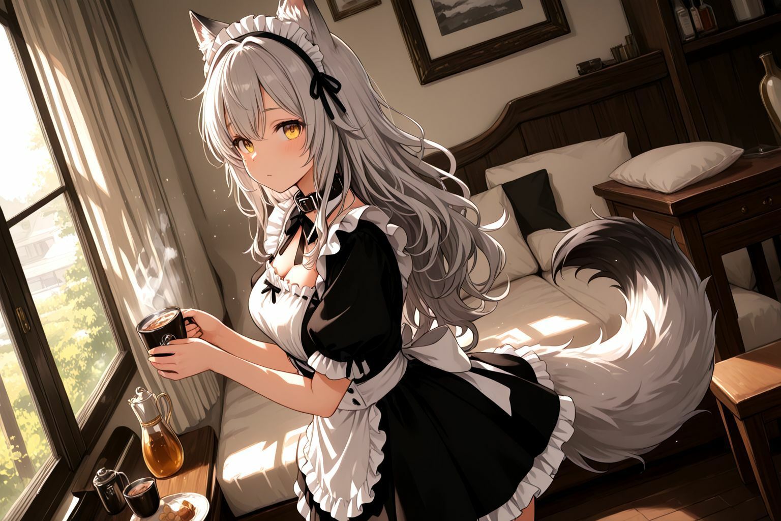 サンプル画像3:うちのえっちな専属ウルフメイドさん(しこしこ) [d_592339]