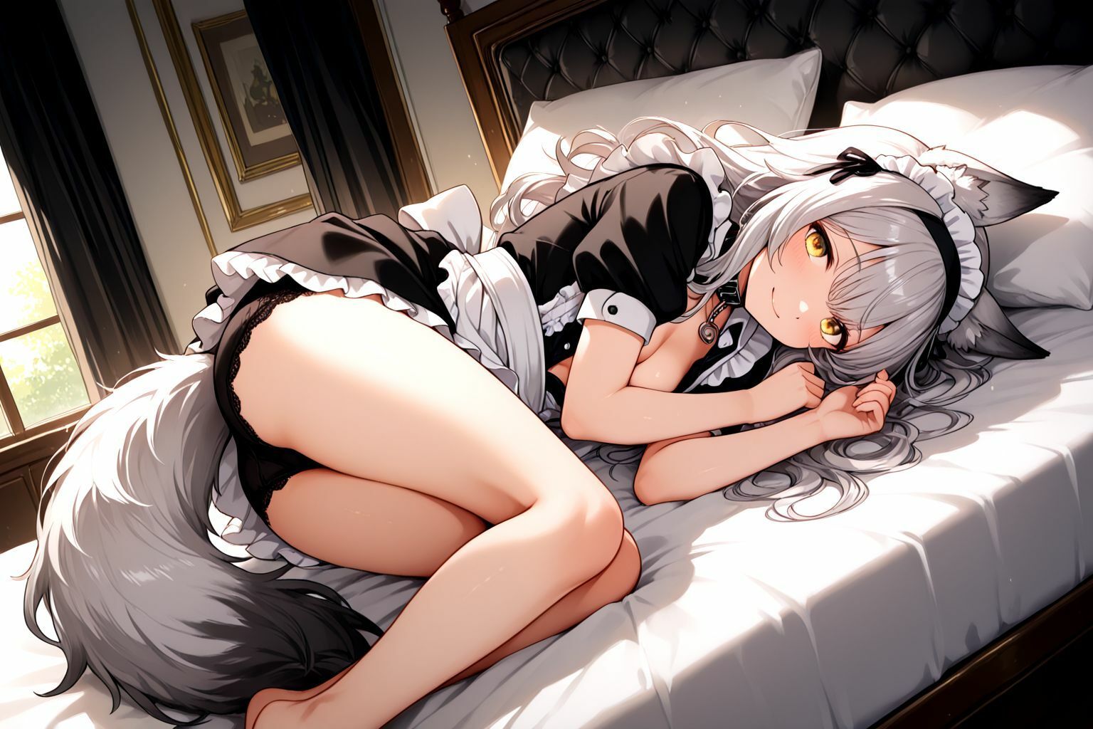 サンプル画像4:うちのえっちな専属ウルフメイドさん(しこしこ) [d_592339]