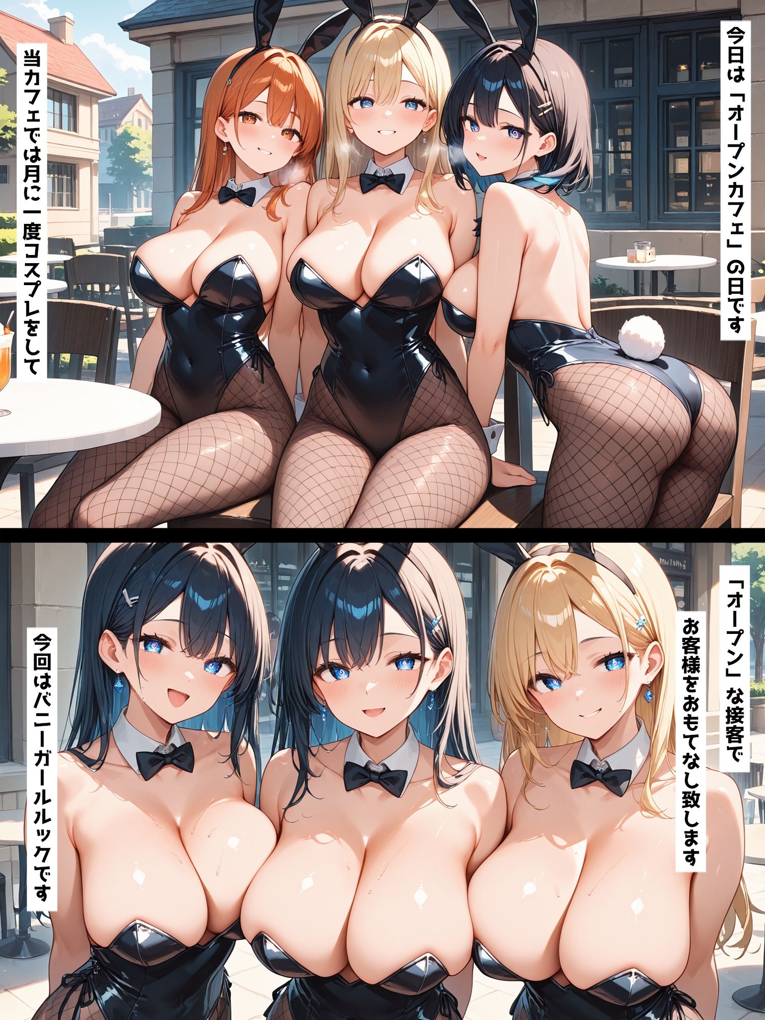 オープンカフェバニー バニーシリーズ3 HoneyJunction13【セリフ入有】 画像1