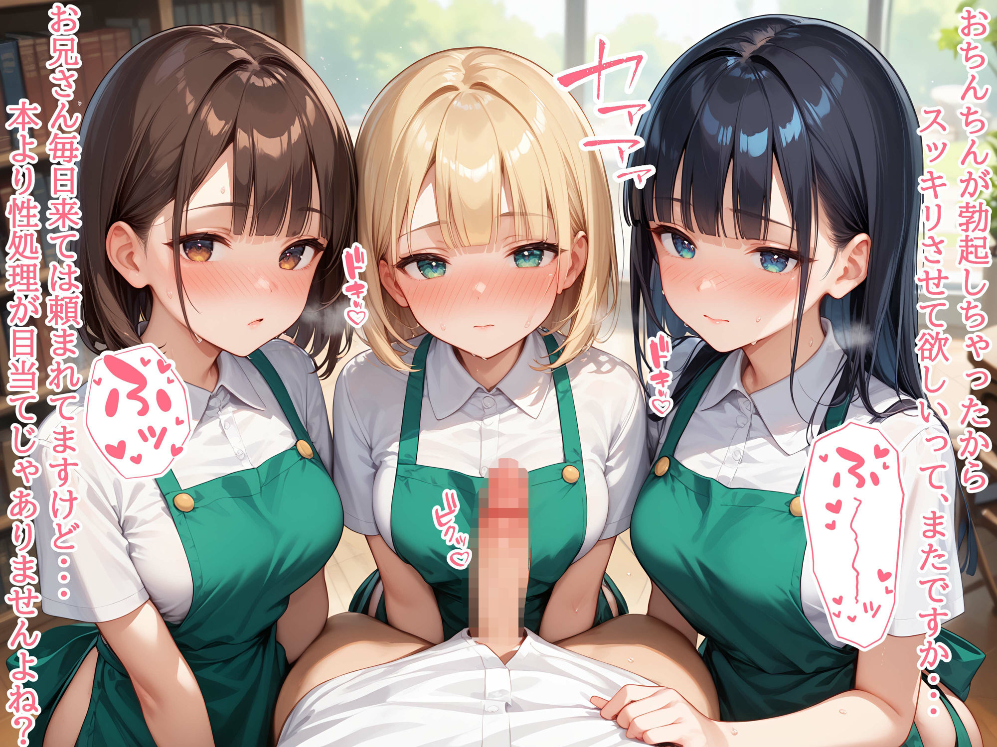 サンプル画像1:【セリフ入有:4K×500枚】性処理特区〜Hなアルバイト・司書編〜(AOI) [d_592389]