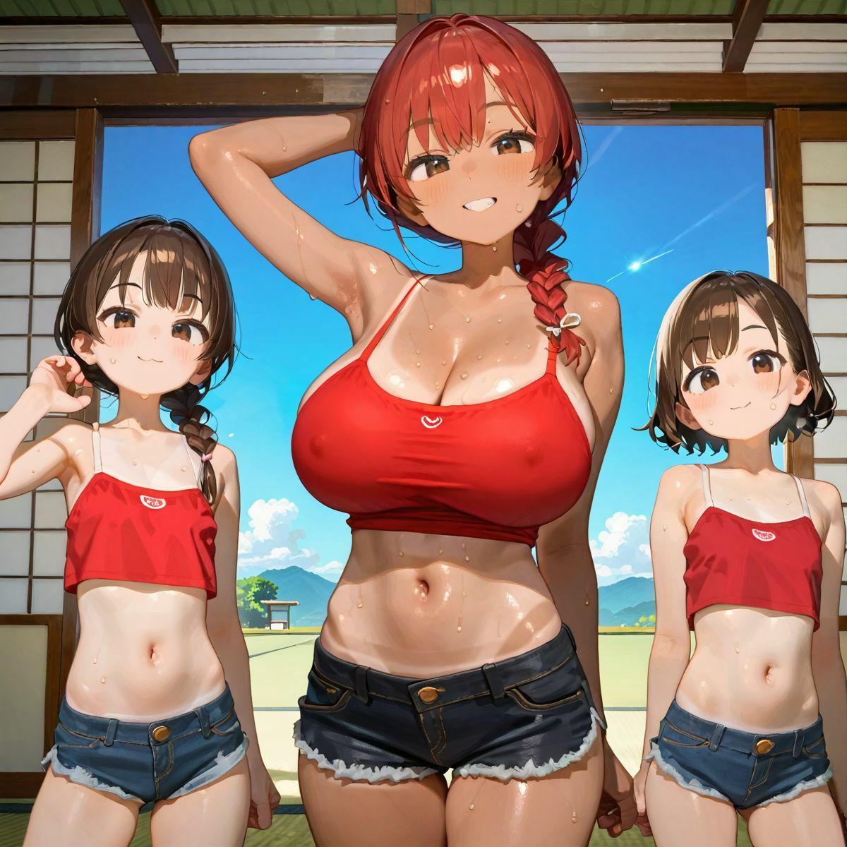 サンプル画像4:爆乳ギャルと田舎で子作りハーレム生活02(みかさ屋) [d_592439]