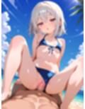 ジト目の微乳美少女とビーチで！6