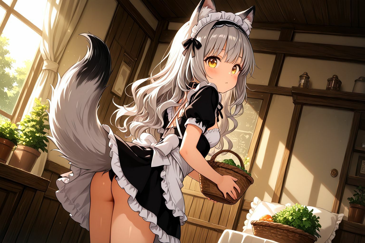 うちのえっちな専属ちっぱいウルフメイドさん 画像2