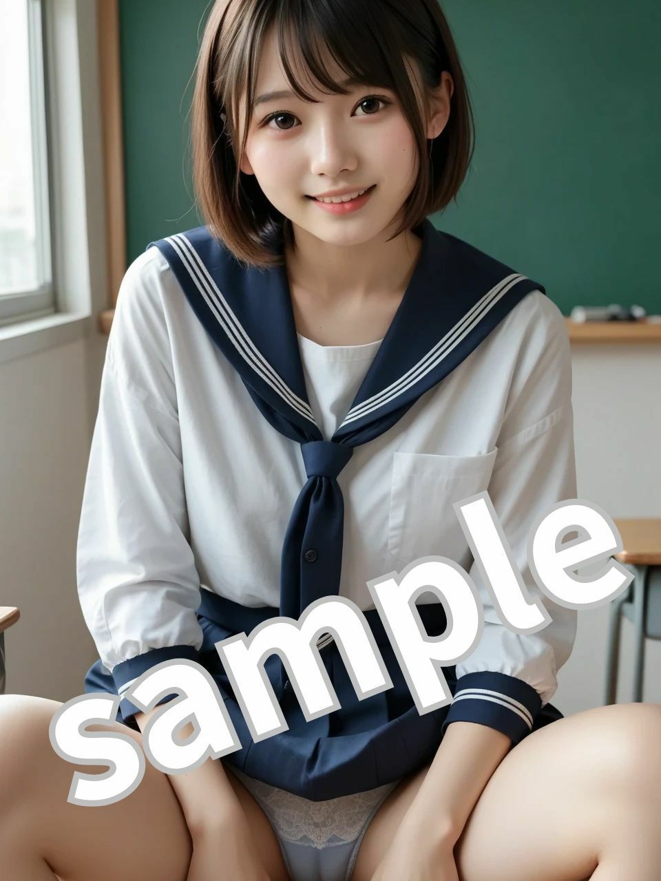 サンプル画像2:AI制服美少女 お試しモード（イメージビデオ収録）(kuniyoshi) [d_592684]