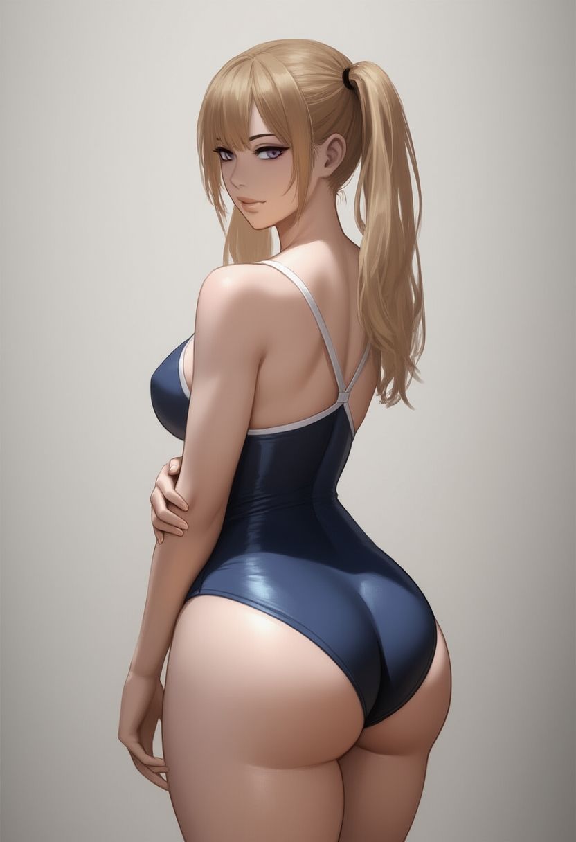 水着少女のお尻 画像4