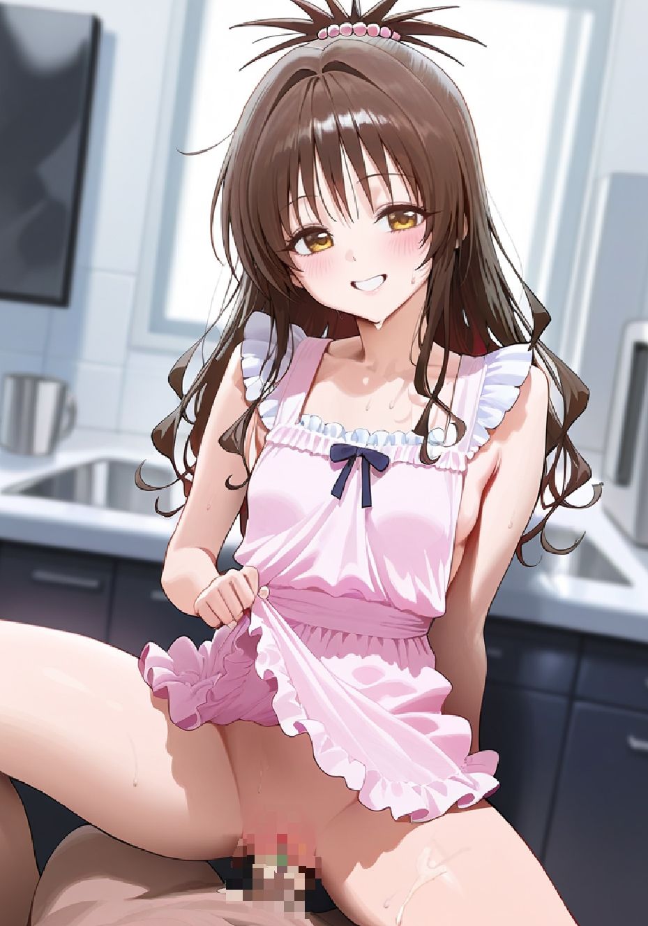 サンプル画像1:「お兄ちゃん大好きッ！」ピュアな妹のおまんこに濃縮お兄ちゃんエキス大放出！【ToLOVEる 蜜柑編】(ai生成で中出し天国) [d_592732]