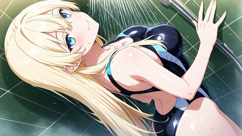 サンプル画像6:褐色コーチが金髪＆緑髪爆乳競泳美女を種付け調教【4K】【FANZA専売】(ニート印刷所) [d_592841]