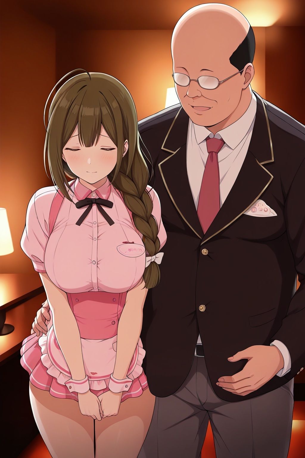 サンプル画像2:桑山千雪 ウェイトレスでキモおじ接待(HI) [d_592843]