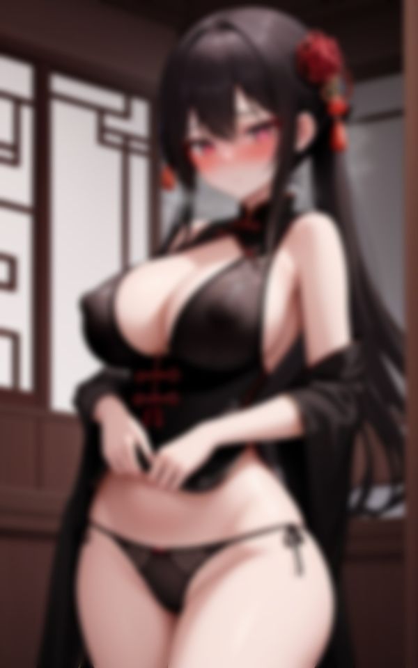 サンプル画像4:えちえちな眼差しで誘惑してくる爆乳チャイナコスプレイヤー娘の淫乱事情(AIらぶSHOW) [d_592891]