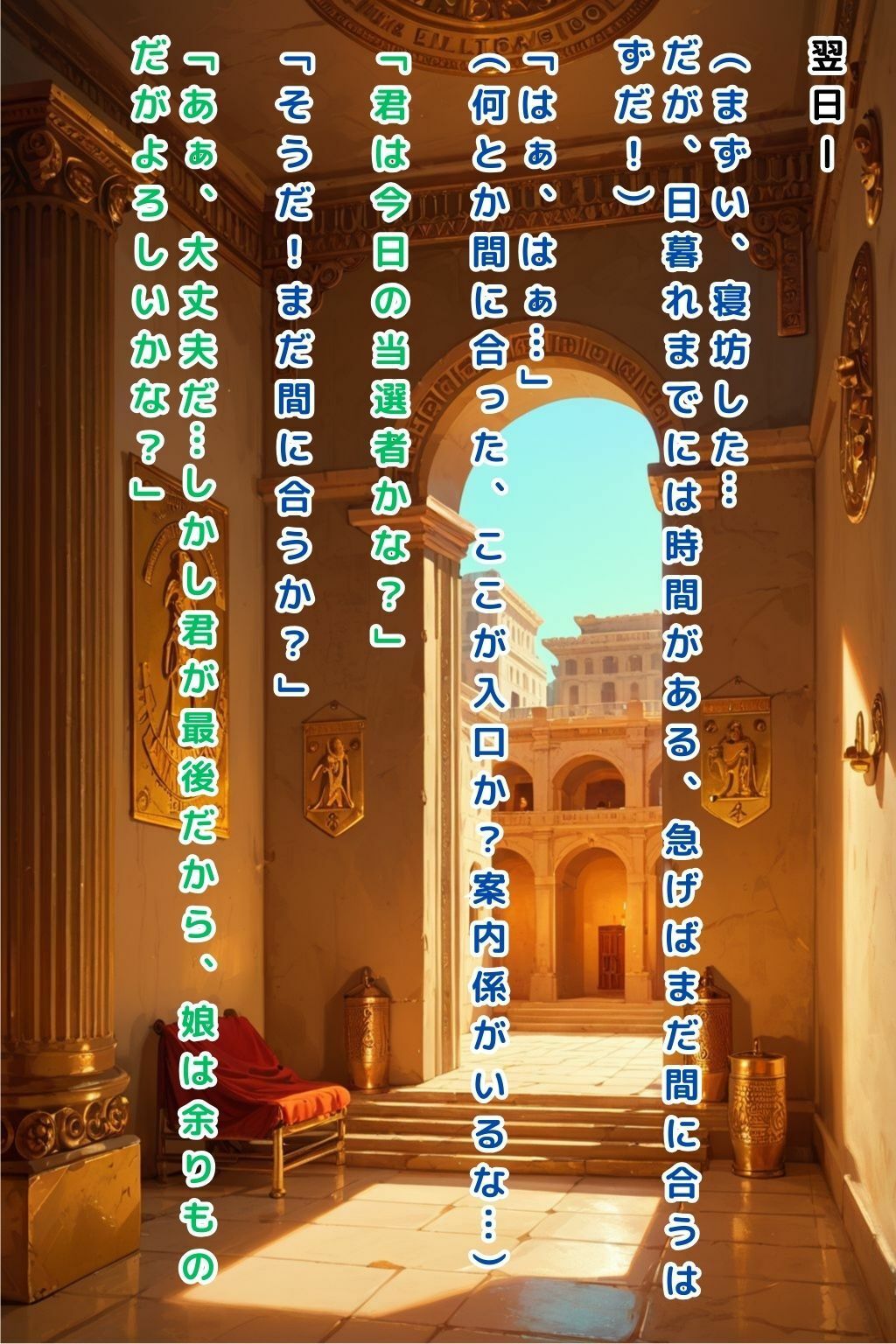 サンプル画像2:古代ローマの公衆性処理場〜ゲルマン人少女との出会い〜【セリフ付き本編23P】(ツンドラ) [d_593010]