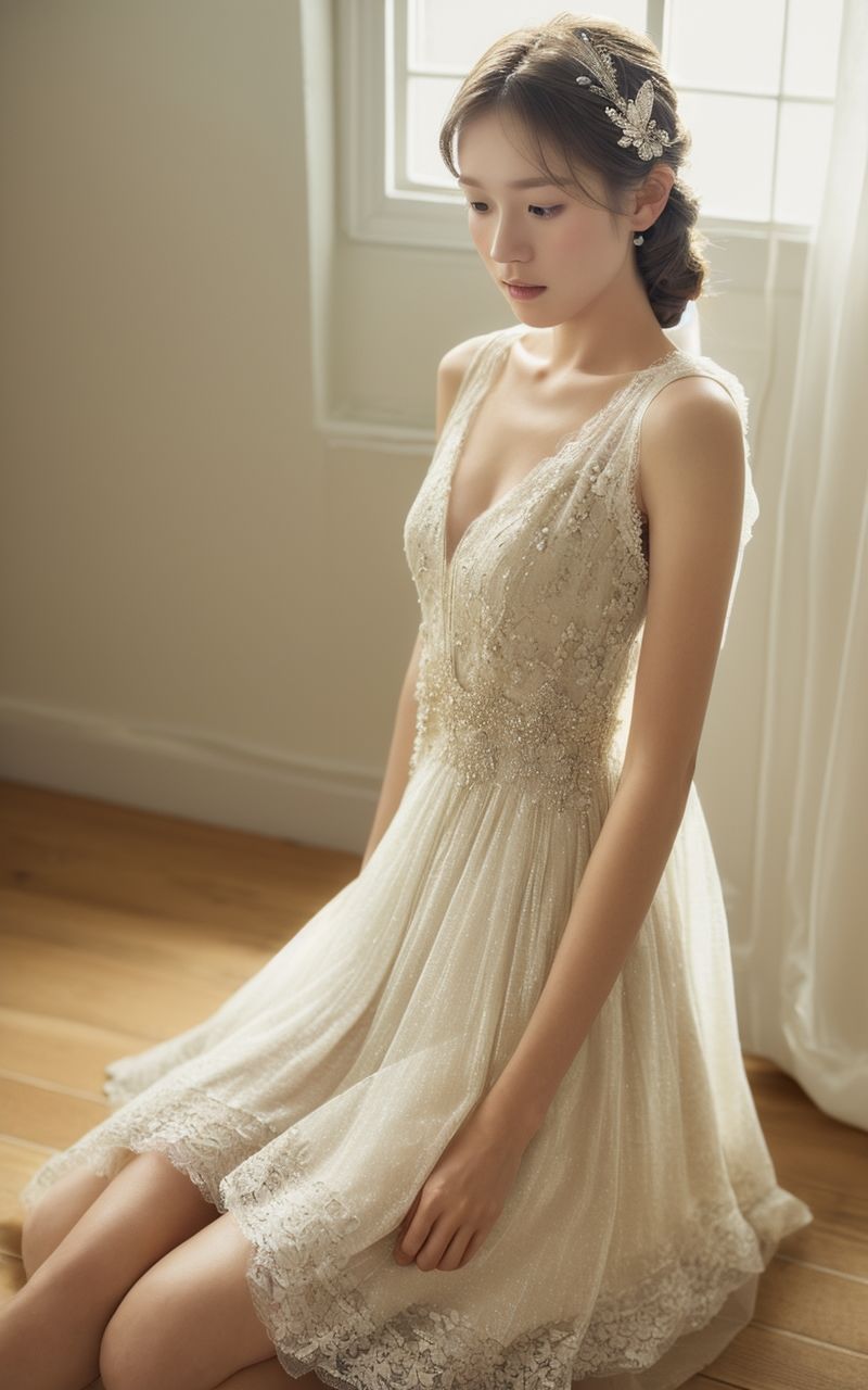 サンプル画像5:AI美女写真集┃下着の美女(AI美女写真集┃清楚な大人) [d_593077]