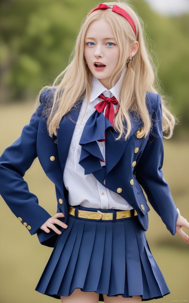 サンプル画像3:AI美女写真集┃制服のあわてる乙女(AI美女写真集┃清楚な大人) [d_593115]