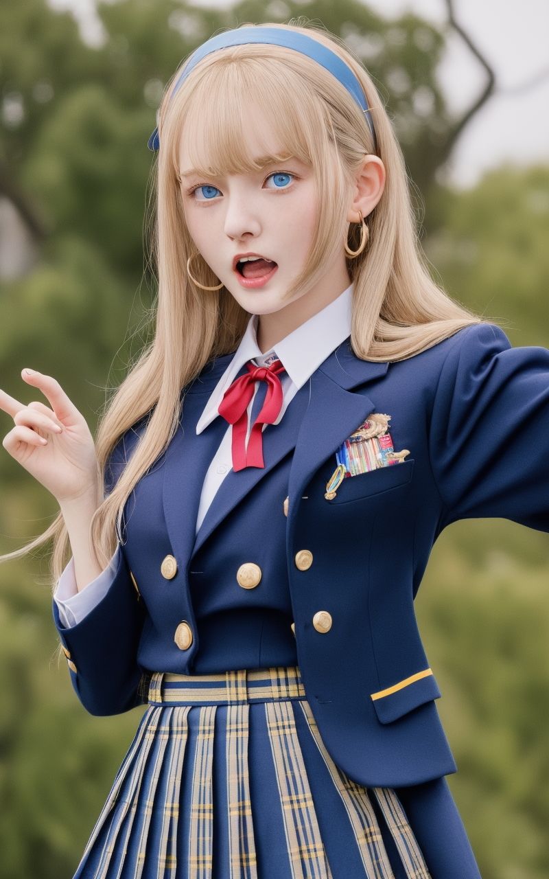 サンプル画像5:AI美女写真集┃制服のあわてる乙女(AI美女写真集┃清楚な大人) [d_593115]