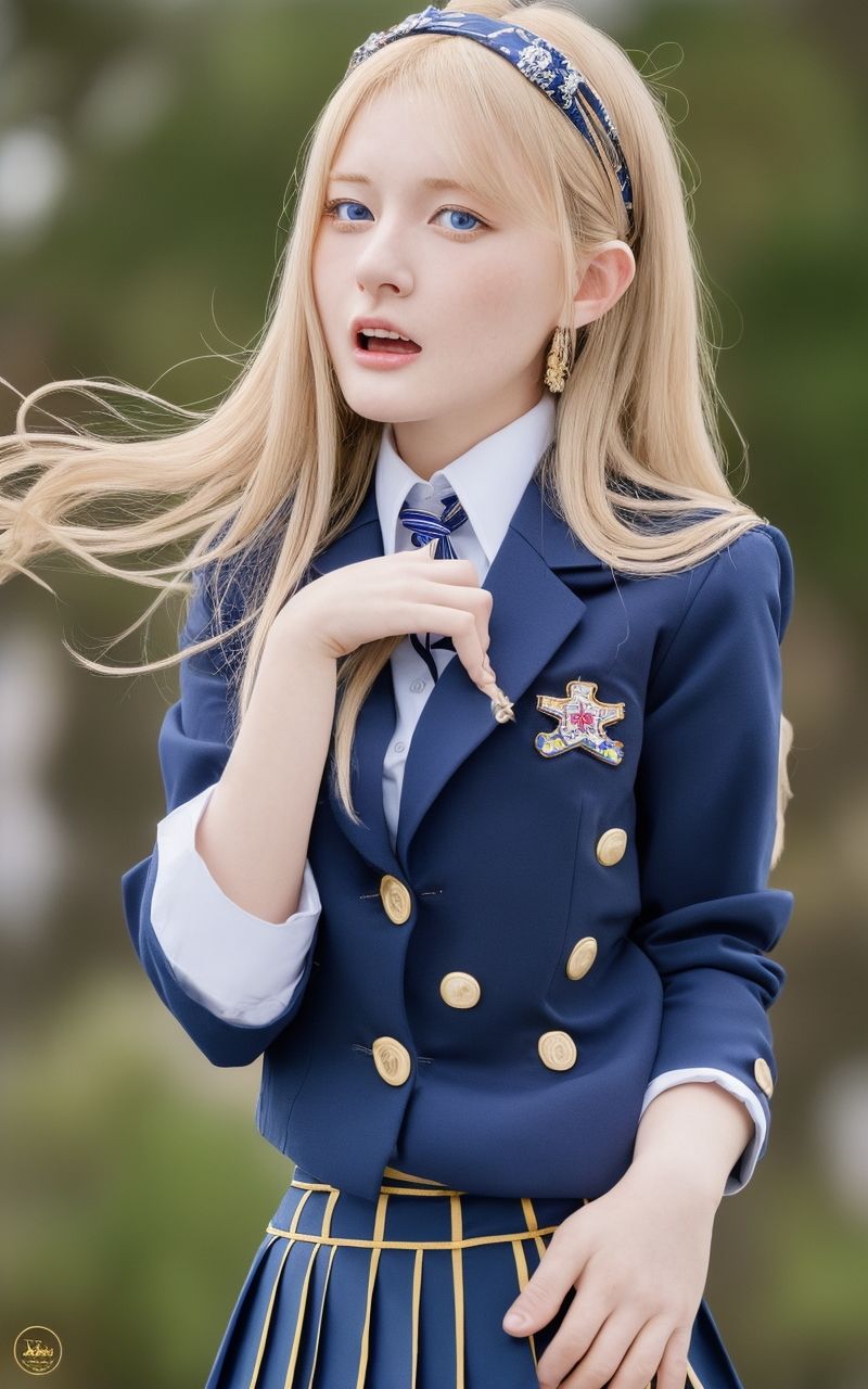 AI美女写真集┃制服のあわてる乙女 画像7